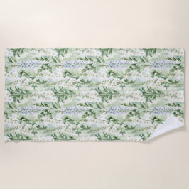 Lavender White Delphinium Flowers Strandtuch