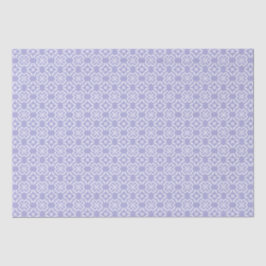 Lavender & White Floral Lattice Pattern Seidenpapier