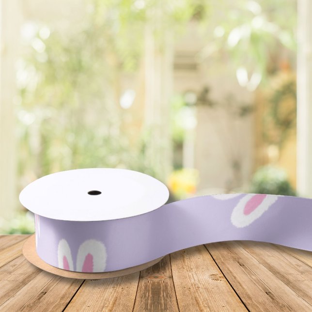 Lavender White Fluffy Bunny Satinband (Von Creator hochgeladen)