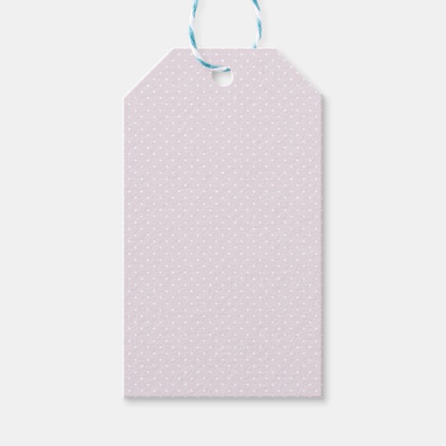 LAVENDER & WHITE POLKA DOTS GESCHENKANHÄNGER (Vorderseite)