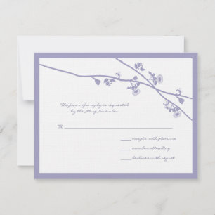 Lavender Wild Blume Branches Wedding RSVP