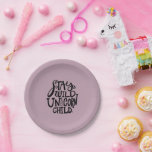 Lavender Wild Unicorn Birthday Pappteller<br><div class="desc">Lavender Wild Unicorn Birthday</div>