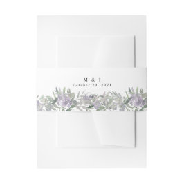 Lavender Wildblume Greenerity Wedding Einladungsbanderole
