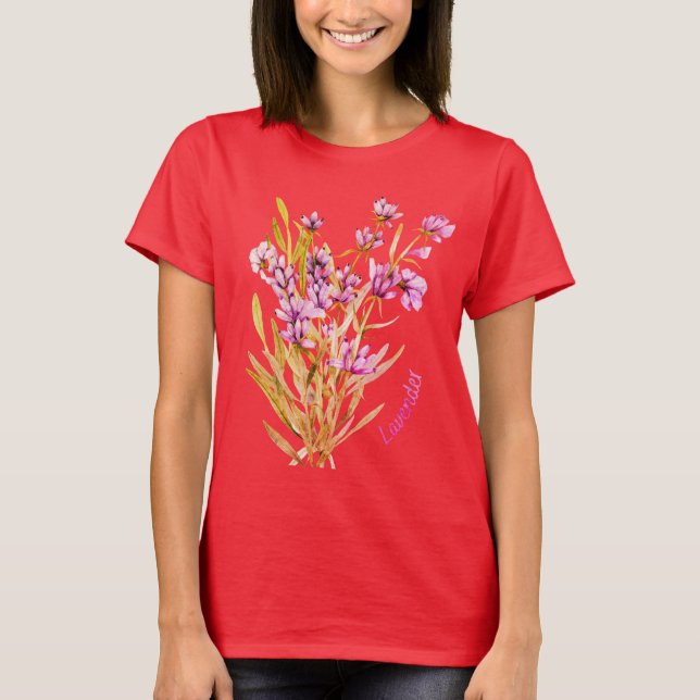 Lavender Wildblume T - Shirt (Vorderseite)