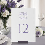 Lavender Wildblume Wedding Tischnummer<br><div class="desc">Die Tischnummern der Lavender Wildblume Wedding stärken Ihre Empfang-Dekoration. Diese Zahlen,  die mit dem Monogramm und den botanischen Details geschmückt sind,  verleihen Ihren Sitzplätzen eine Touch der Eleganz. Führen Sie Ihre Gäste mühelos durch Ihre elegante Feier.</div>