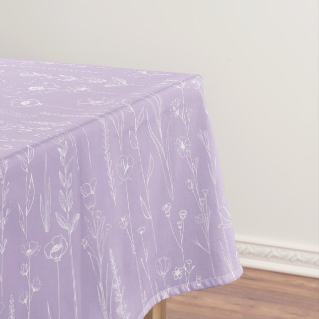 Lavender Wildflower Baby Shower Tablecloth Tischdecke (Beispiel)