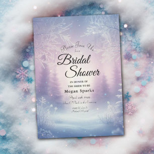 Lavender Winter Snowfall Serenade Brautparty Einladung