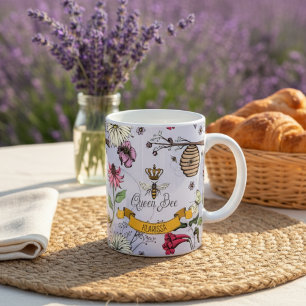 Lavender Wir Liebe Sie Kinder Foto & Name Königin  Kaffeetasse