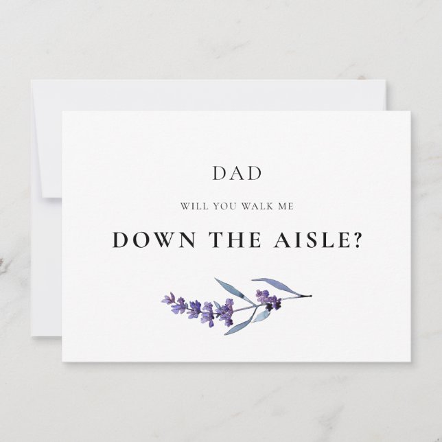 Lavender Wirst du mich durch die Gang-Karte führen Einladung (Vorderseite)