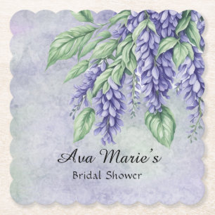 Lavender Wisteria Blume Marbella Brautparty Untersetzer