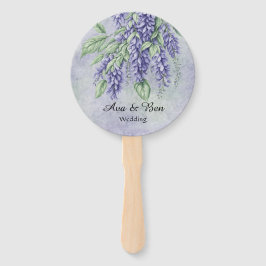 Lavender Wisteria Blume Marble Wedding Fächer