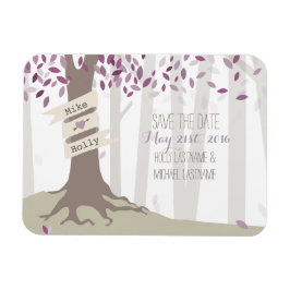 Lavender Woodland Speichern Sie das Datum Magnet
