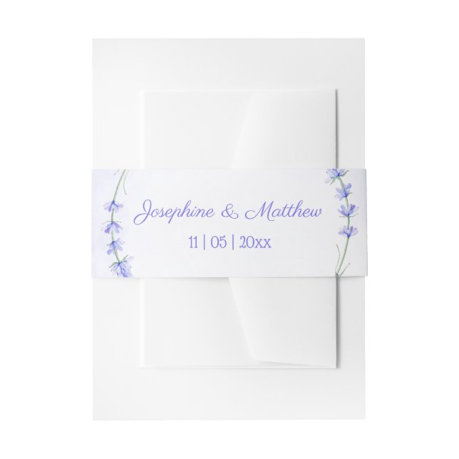 Lavender Wreath Personalisiert Wedding Einladungsbanderole (Vorderseite Beispiel)