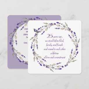 Lavender Wreath zum 25. Jahrestag Einladung