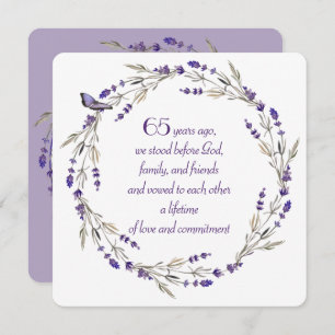 Lavender Wreath zum 65. Jahrestag Einladung