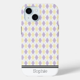 Lavender & Yellow Raute Custom Samsung Case-Mate iPhone Hülle