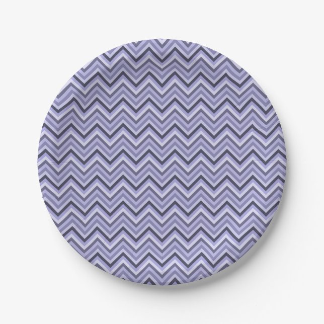 Lavender Zig Zags Pappteller (Vorderseite)