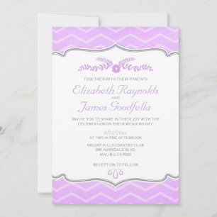 Lavender Zigzag Hochzeit Einladungen