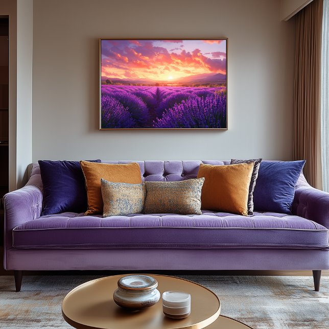 Lavenderfeld in der Provence Leinwanddruck (Lavender Field Artwork)