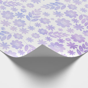 Lavenderhandgezeichnetes Blumenmuster Geschenkpapier