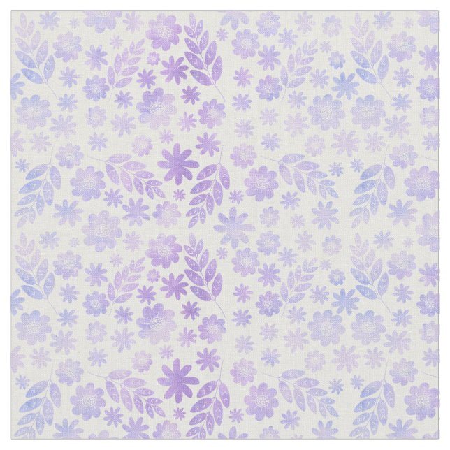 Lavenderhandgezeichnetes Blumenmuster Stoff (Nahaufnahme)
