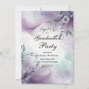 Lavendernebel und Aquarell Whispers-Abschluss Einladung