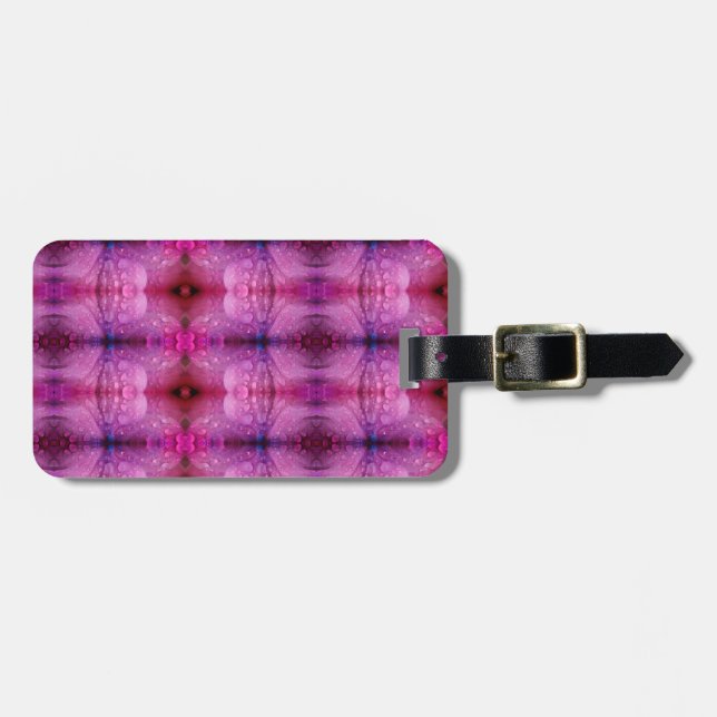 Lavenders Ikat 3 Sangria Gepäckanhänger (Vorderseite horizontal)
