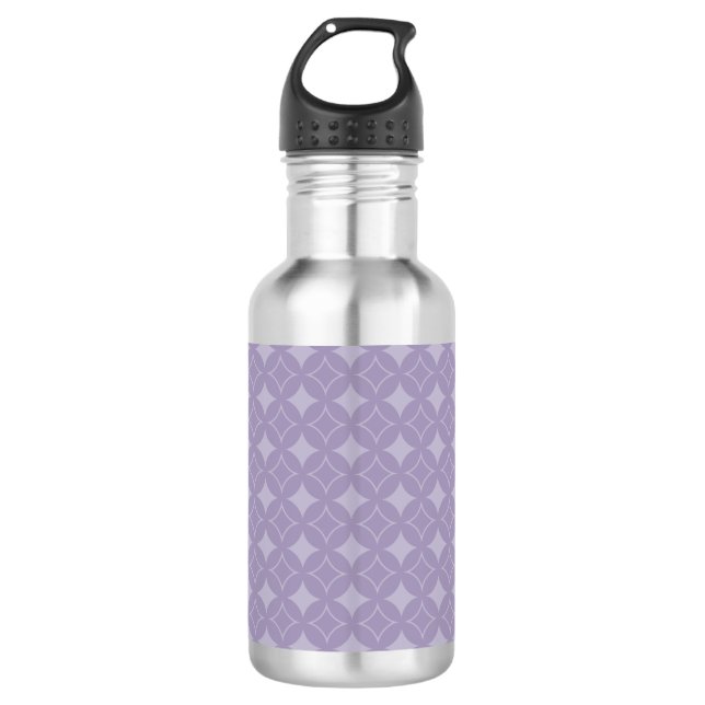 Lavendershippo-Muster Edelstahlflasche (Vorderseite)