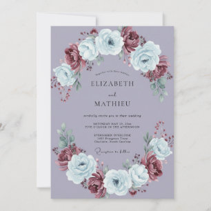 Lavenderverse Winterhochzeit Einladung