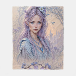 Lavenderverzauberung Fleecedecke