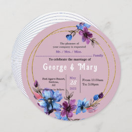 Lavendra Circle Wedding Einladung