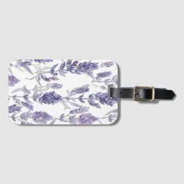 Lavenfelder | Lila Wasserfarben-Blumenmuster Gepäckanhänger