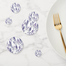Lavenfelder | Lila Wasserfarben-Blumenmuster Konfetti