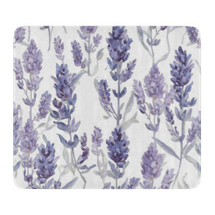 Lavenfelder Lila Wasserfarben-Blumenmuster Schneidebrett