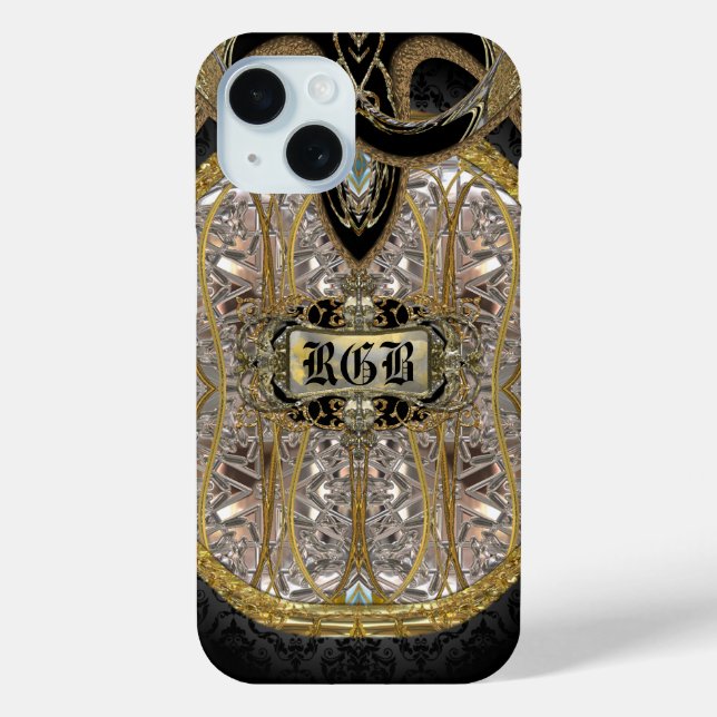 Laventel Elegant Monogramm Case-Mate iPhone Hülle (Rückseite)