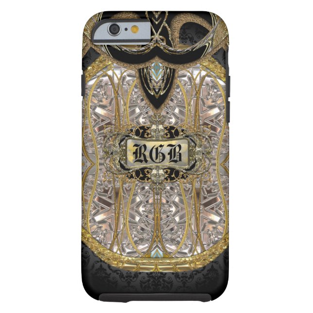 Laventel elegantes Monogramm 6/6s Case-Mate iPhone Hülle (Rückseite)