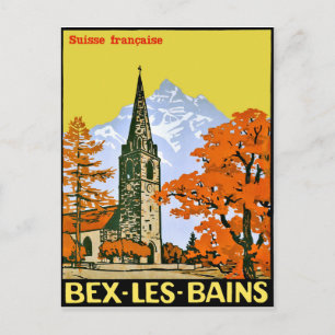 Lavey les Bains, Dorf in der Schweiz, vintage Postkarte