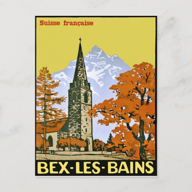 Lavey les Bains, Dorf Schweiz, Vintag Postkarte (Vorderseite)