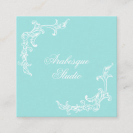 Lavische, barocke, blaue und weiße Visitenkarte