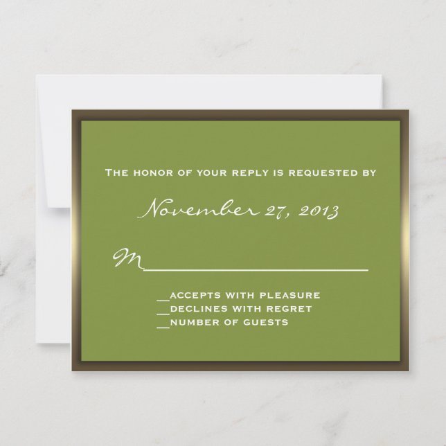 Lavish Camouflage Wedding RSVP (Vorderseite)