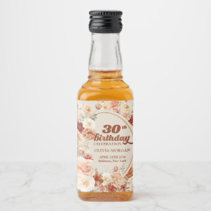 Lavish fall Kupfer rot Bordeaux 30. Geburtstag Alkoholflaschenetikett