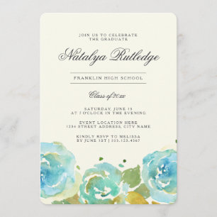 Lavish Florals Graduation Party Einladung