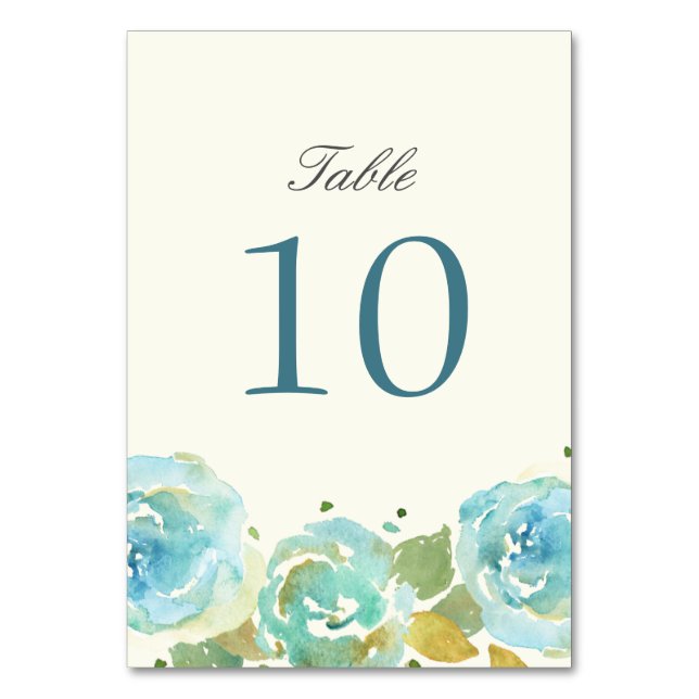 Lavish Florals Tischnummer Cards (Vorderseite)