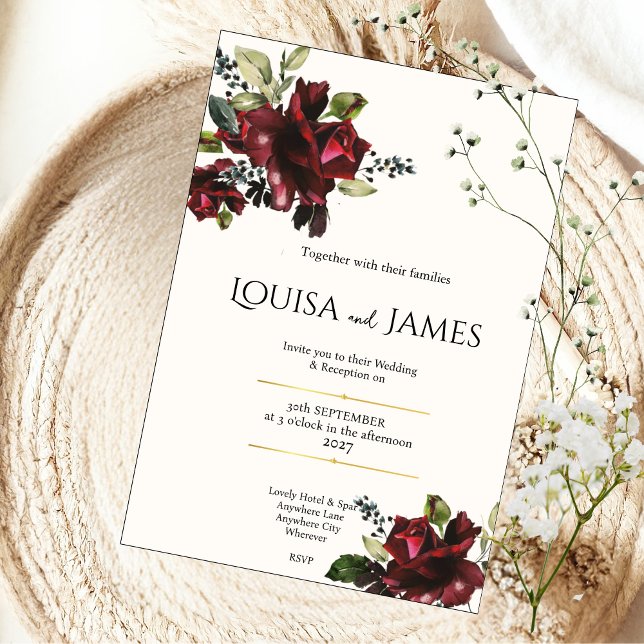 Lavish Florals Wedding Invitation Einladung (Von Creator hochgeladen)