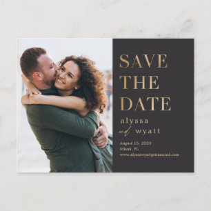 Lavish Glow EDITABLE FARBE Save the Date Postkarte