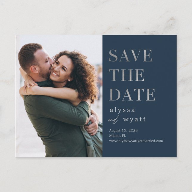 Lavish Glow EDITABLE FARBE Save the Date Postkarte (Vorderseite)