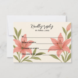 Lavish Lily RSVP Card Karte