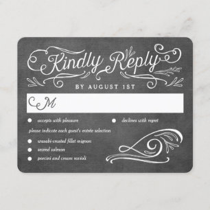 Lavish Scrolls Editable Color Wedding RSVP Card Karte