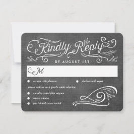 Lavish Scrolls Editable Color Wedding RSVP Card Karte