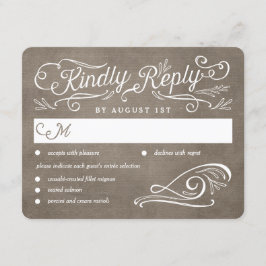 Lavish Scrolls Editable Color Wedding RSVP Card Karte